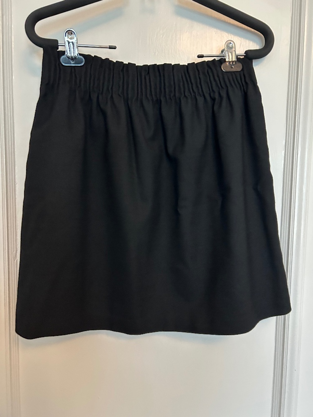 J. Crew Elastic Waist Black Mini Skirt Size 8
